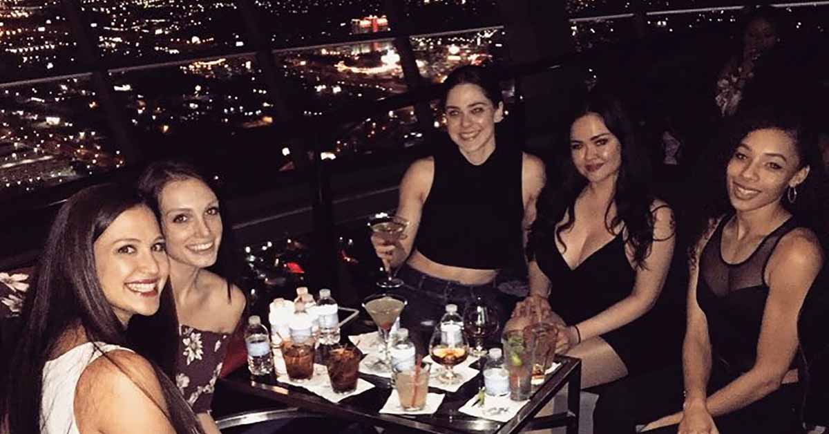 The beautiful view and girls at 107 Sky Lounge
